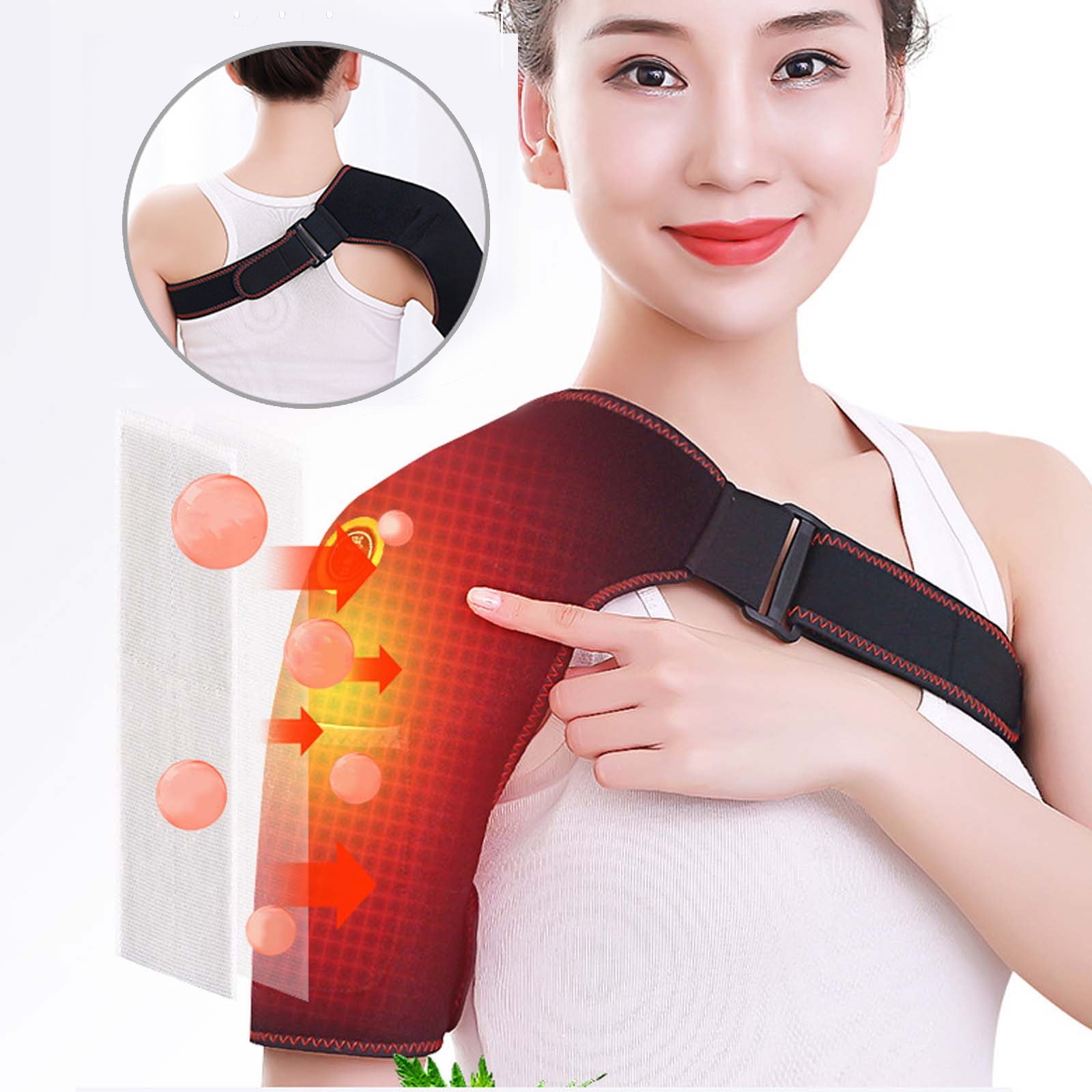 Leyeet Shoulder Heating Pad, Mugwort Heated Shoulder Wrap for Rotator
