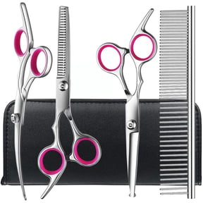 View of 6 in1 Professional Dog Grooming Scissors Kit, Dog Shears for Grooming ...