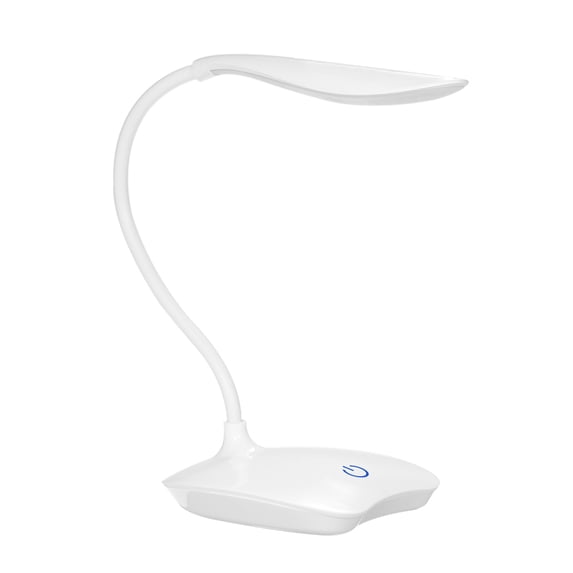 Leyfeng Desk Lamp, Led Desk Lamp with Usb Port 3 Dimmable Brightness Touch Control Ultralight White Rechargeable Eye-Caring Table Light with 360° Rotatable Head Flexible Hose