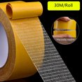 thumbnail image 1 of Leyfeng Double Sided Adhesive, 25 Meters of Double Sided Carpet Tape, Fabric Tape, Heavy Duty Bonded Fabric Duct Tape for Keeping Carpet In Place & On Hardwood Tile Laminate, 1 of 6