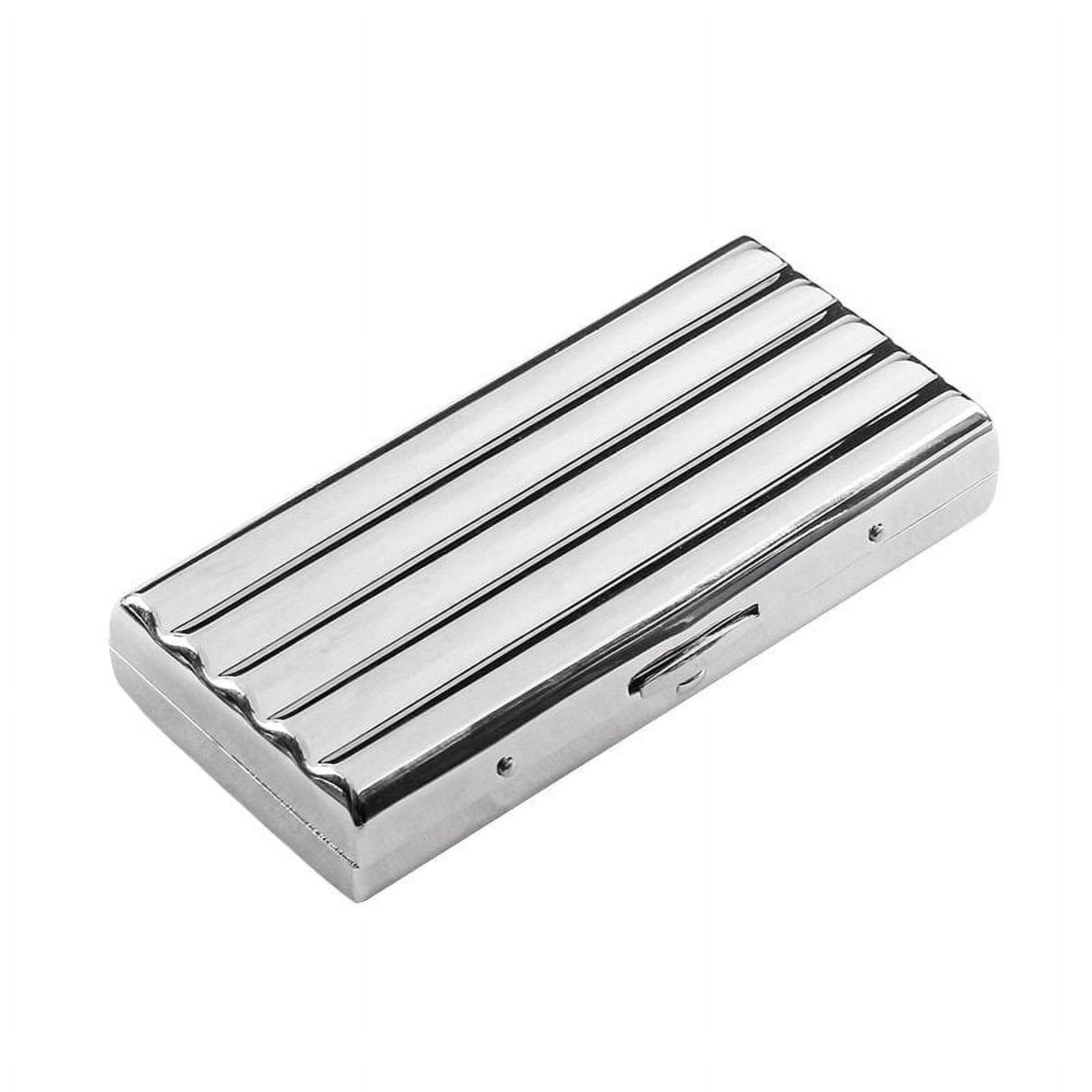 gun cigarette case Leyfeng Double gun cigarette case 10 pieces portable pure copper corrugated  card slot design smoking set men's gift manufacturer direct sales 603 603  silver 10 pack More than 1200