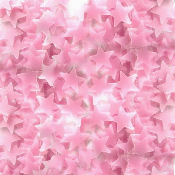 Leyfeng Glow In The Dark 3D Stars Wall Stickers 100Pcs Luminous Fluorescent Plastic Wall Sticker for Kids Baby Room Bedroom Ceiling Home Decor