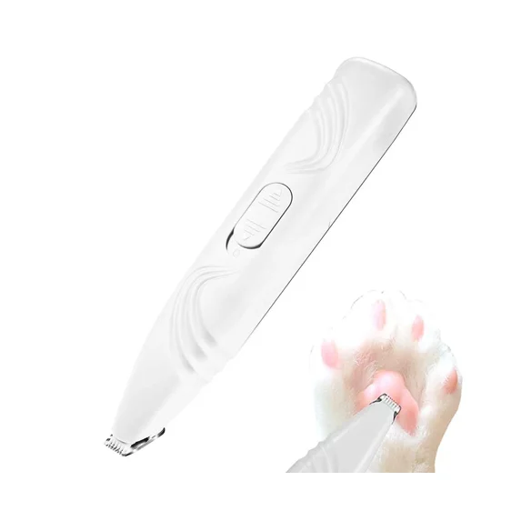 Leyfeng Paw Trimmer, Cordless Electric Pet Grooming Clippers Hair Trimmer, Paw Trimmer for Dogs Cats, White