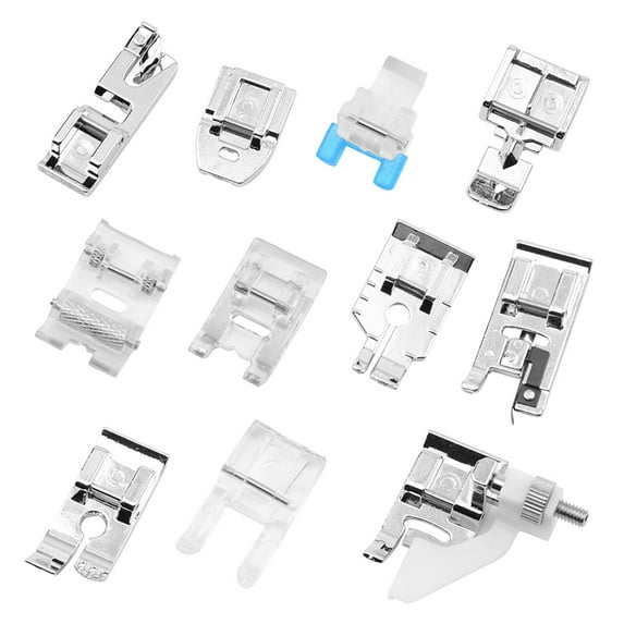 Leyfeng Sewing Machine Presser Feet Set 11pcs Professional Sewing Crafting Presser Foot for Janome Brother Singer Sewing Machine Parts & Accessories Blind Stitch Darning Presser Feet Kit