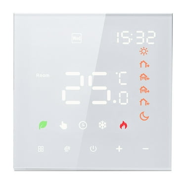 Leyfeng Smart Thermostat 16A Digital Programmable LCD Display Touchscreen Underfloor Heating Temperature Controller Digital Intelligent Wall Thermostat for Electric Heating