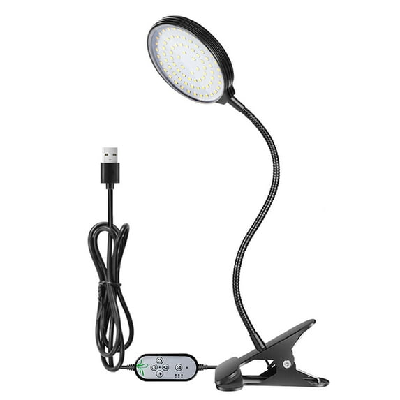 Leyfeng USB Plant Grow Light 78 LEDs Sunlight Full Spectrum Adjustable Desktop Clamp Growing Lamp for Indoor Plants 5 Dimmable Levels 4/8/12H Timer