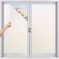 thumbnail image 1 of Leyfeng Window Privacy Film with Installation Tools, Frosted Glass Window Film,Heat Blocking Static Clings Reusable Frosting Window Film for Bathroom Home Office,17.5 Inch X 6.5 Feet, 1 of 8