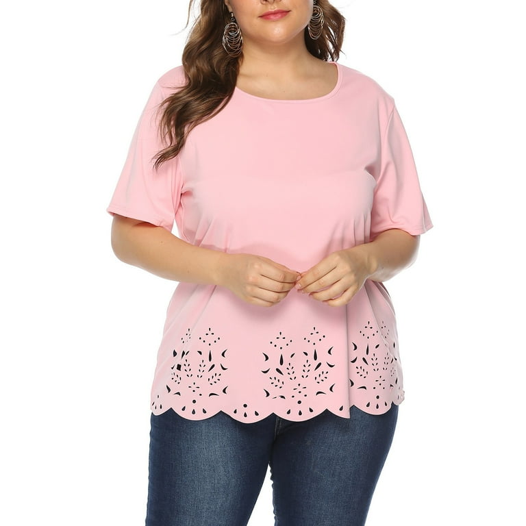 Plus size solid color t cheap shirts