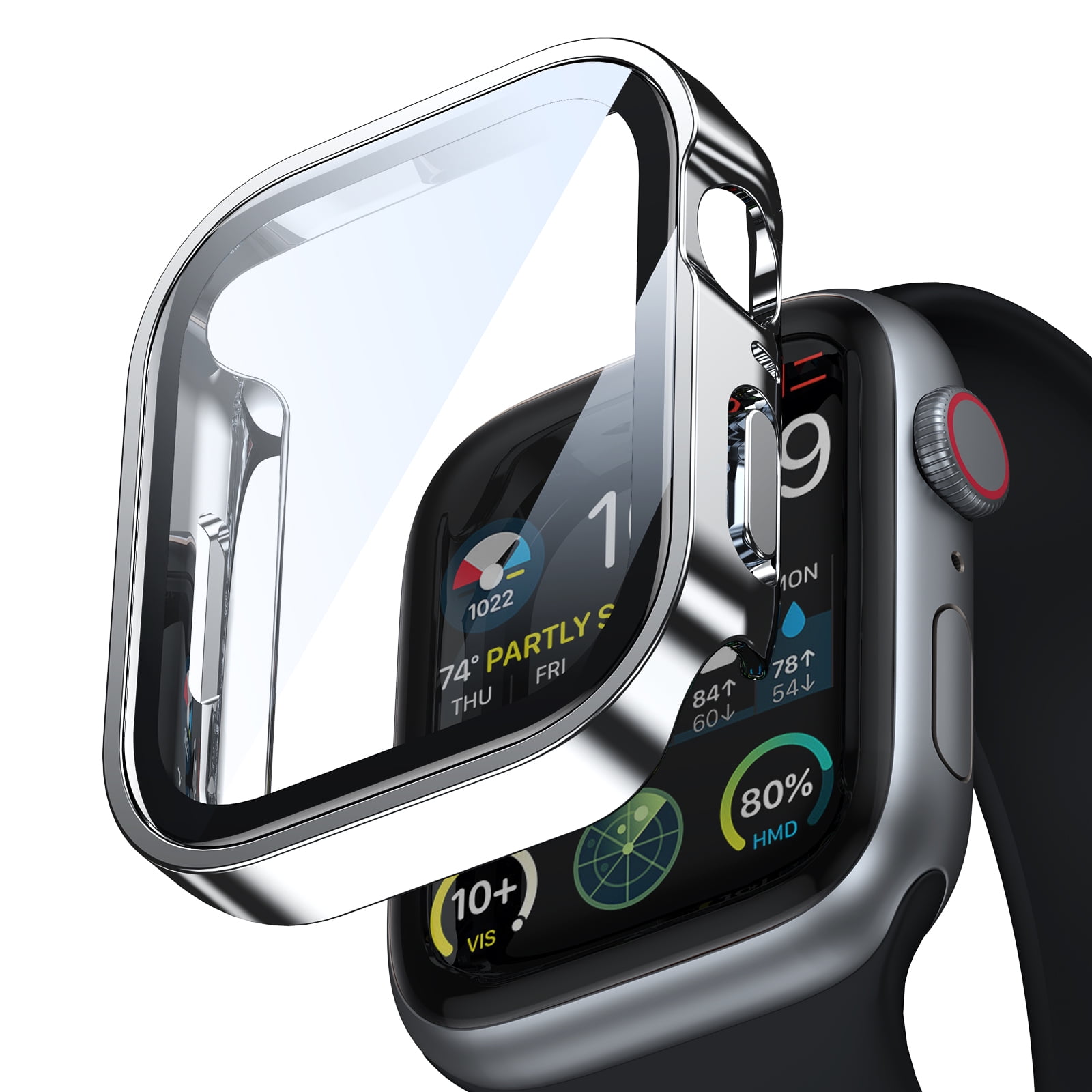 Leymi for Apple Watch Screen Protector Case Series 11/10 42mm, Tempered ...