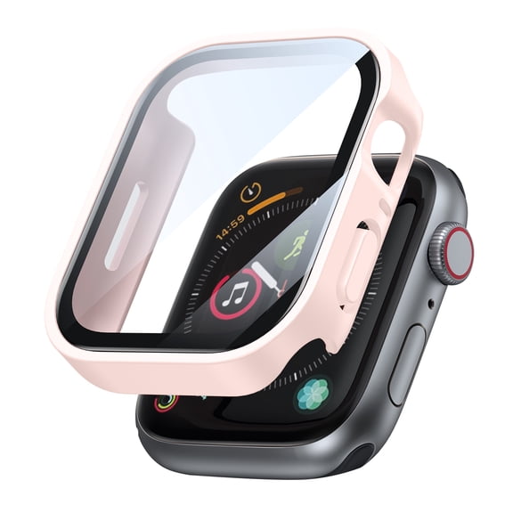 Leymi for Apple Watch Series 12 42mm Screen Protector Case, Slim Lightweight Protective Face Cover Hard PC Bumper for Women Men for iWatch Series 12 42mm
