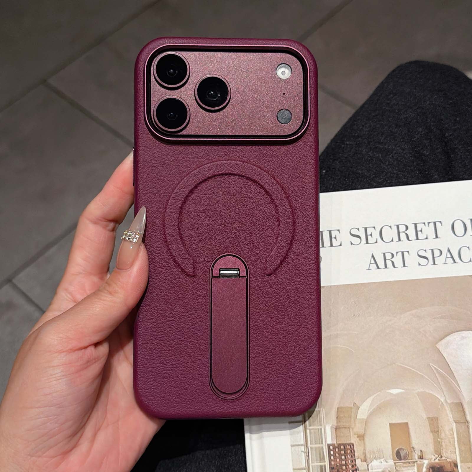 Leymi PU Leather Magnetic Case for iPhone 18 Pro, Built-in Metal ...