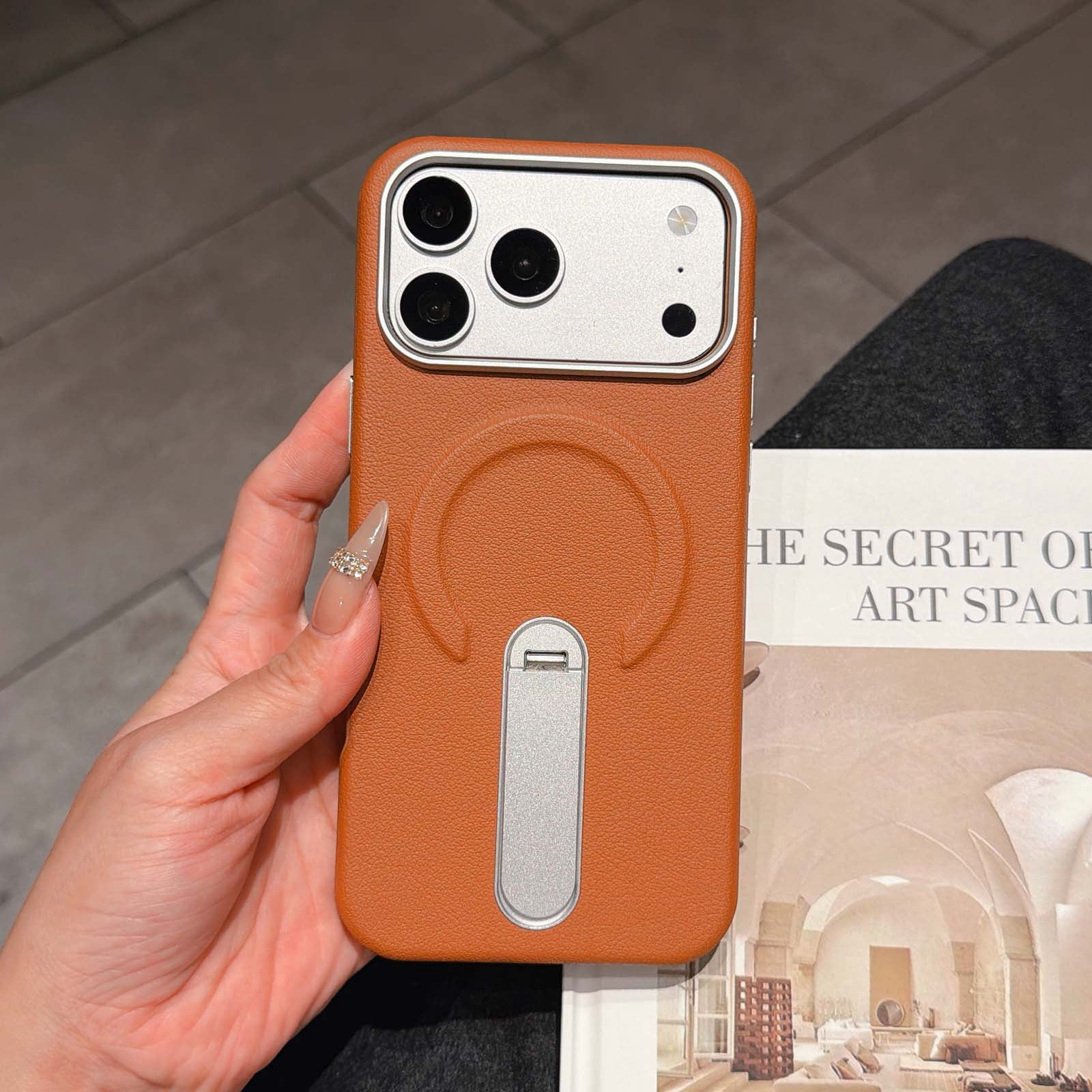 Leymi PU Leather Magnetic Case for iPhone 18 Pro, Built-in Metal ...
