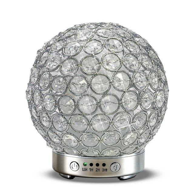 Leyoue Essential Oil Diffuser 120ml Crystal Aromatherapy Oil Diffuse Iron Art Cold Mist ultrasonic Automatic Shut Down Without Water 7 Color LED lamp for Office for Home, SPA