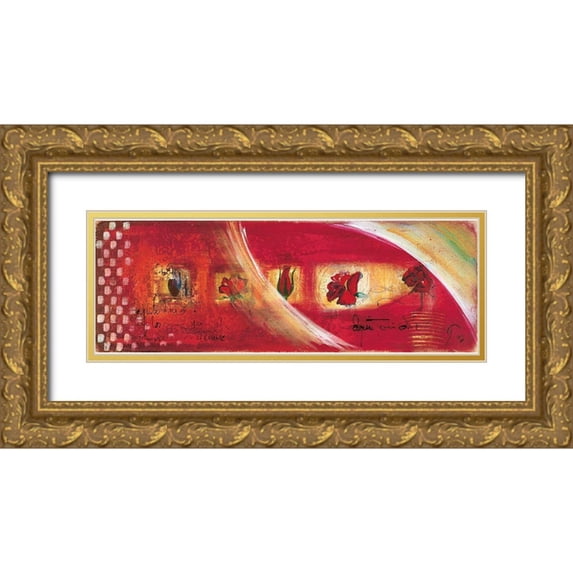 Leys, Gemma 18x9 Gold Ornate Wood Framed with Double Matting Museum Art Print Titled - Aqui I