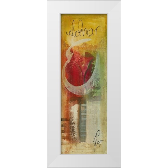 Leys, Gemma 7x14 White Modern Wood Framed Museum Art Print Titled - Amor III