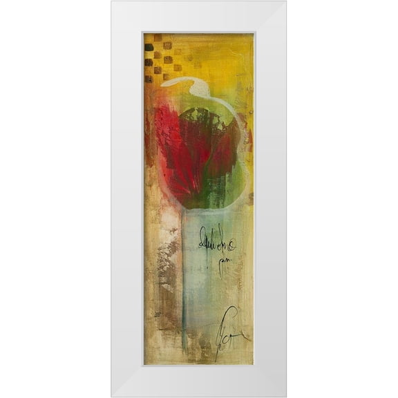 Leys, Gemma 7x14 White Modern Wood Framed Museum Art Print Titled - Mi corazon