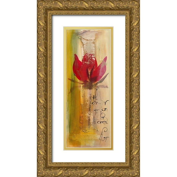 Leys, Gemma 9x18 Gold Ornate Wood Framed with Double Matting Museum Art Print Titled - Amor II