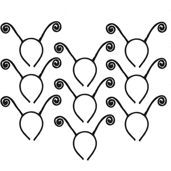 Lezevn 9Pcs Butterfly Antenna Headband Black Butterfly Bug Insect Hairband Halloween Costume Accessories