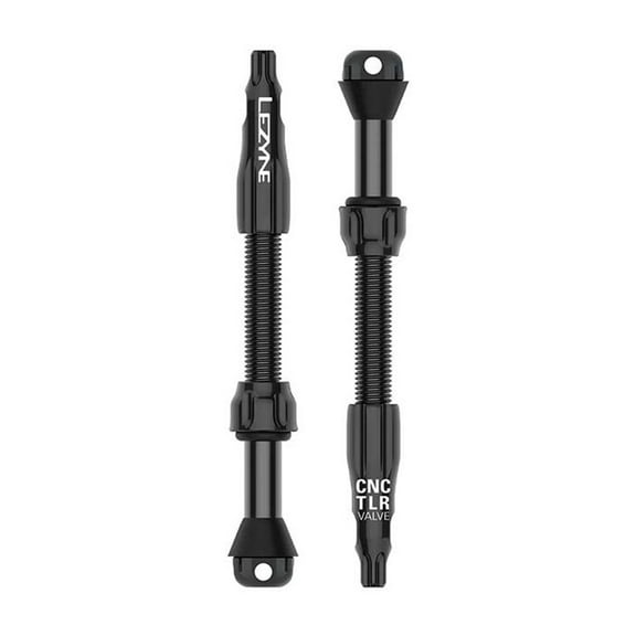 Lezyne CNC TLR Tubeless Valve Pro, 60mm, Black, Pair