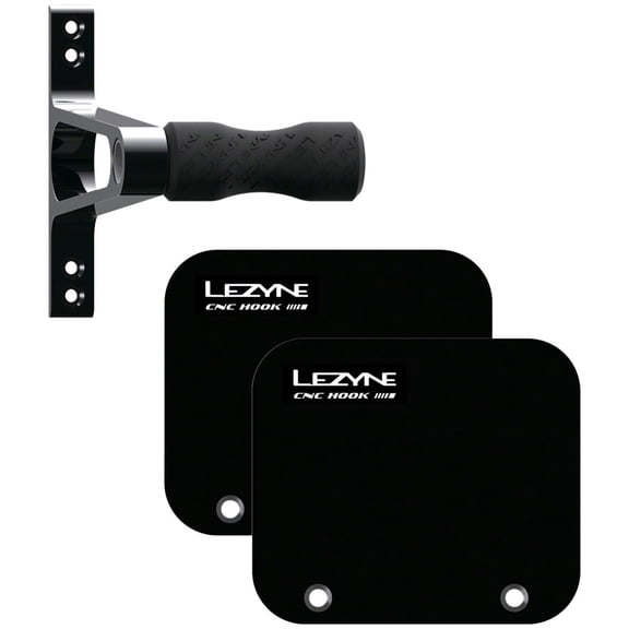 Lezyne CNC Wheel Bike Storage Hook - Alloy, Black