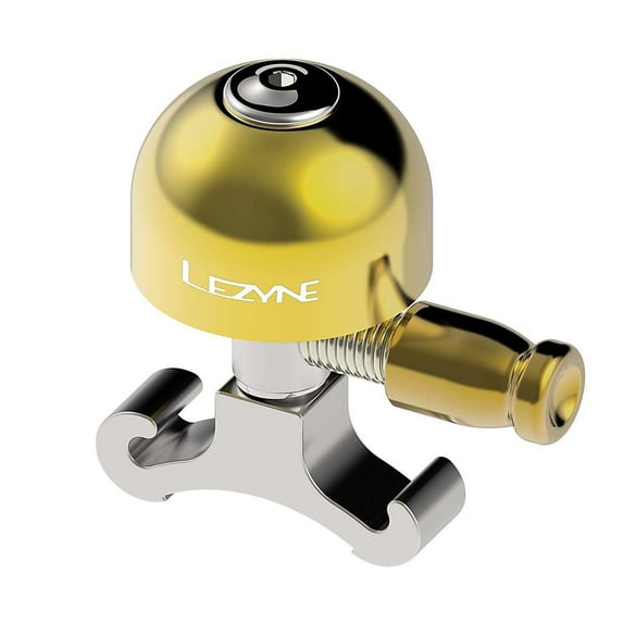 Lezyne Classic Brass Bell: O-Ring Mount, Small, Brass/Silver
