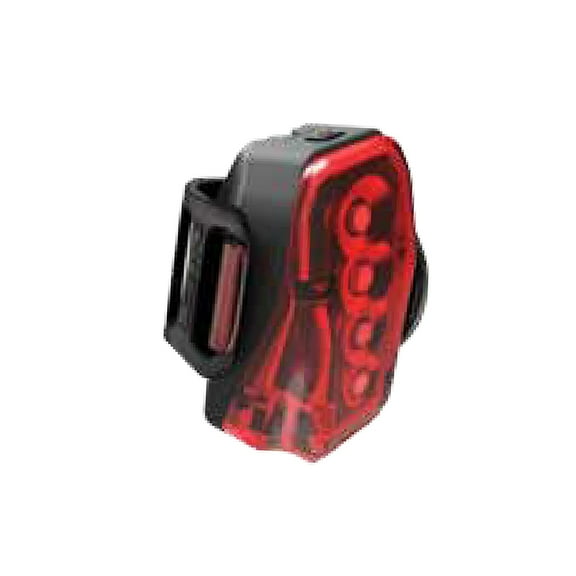 Lezyne LED Laser Drive Rear Light, Black Micro-USB Charging w/ Silicone Strap
