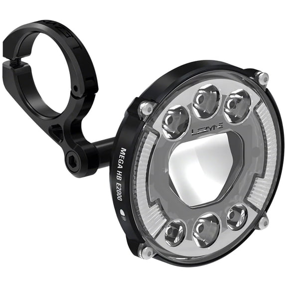 Lezyne Mega HB E2000 Ebike Headlight - 600/2000 Lumen, STVZO Compliant, Black