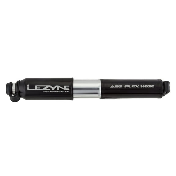 Lezyne ABS Pressure Drive Mini Frame Pump, Medium: Black/Polished Silver