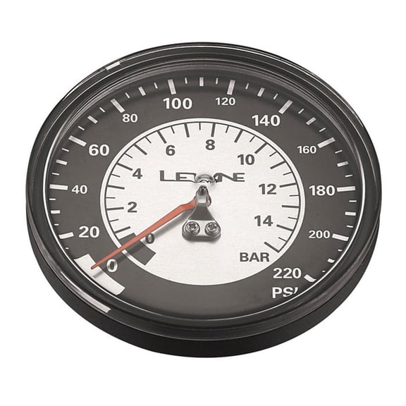 Lezyne 220 PSI 3.5inch Bicycle Pump Replacement Gauge - 1-RP-FLGUE-V3220