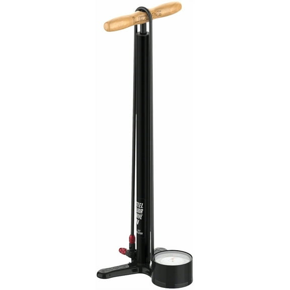 Lezyne Steel Floor Drive HV Floor Pump, ABS-1 Pro, Flat Black