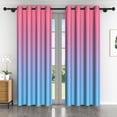 thumbnail image 1 of Lfeey Bedroom Blackout Curtains, Room Darkening Purple Ombre Gradient Grommet Curtains 2 Panels, 52x96 Inches, 1 of 6