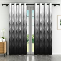 Lfeey Blackout Curtains Room Darkening, 42x63 inches, Black, 2 Panels