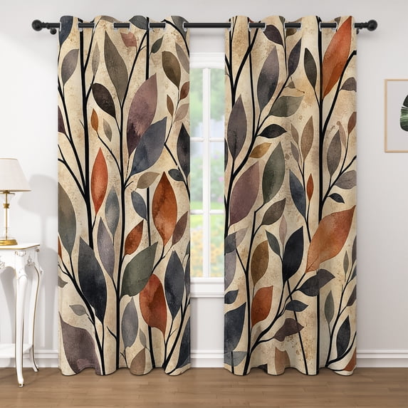Leaf Tech Lfeey Blackout Curtains, Room Darkening Thermal Insulated Grommet ...