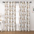 thumbnail image 1 of Lfeey Blackout Curtains for Bedroom 84 inch Lenght, Sage Brown Watercolor Floral, Thermal Insulated Light Blocking Grommet Drapes, Set of 2, 1 of 7