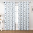 thumbnail image 1 of Lfeey Blackout Curtains for Bedroom Blue Floral Pattern, Room Darkening Drapes for Living Room, 42" W x 72" L, 2 Panels, 1 of 7