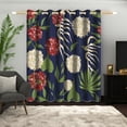 thumbnail image 1 of Lfeey Blackout Curtains for Bedroom Living Room Grommet Curtains with Liner, Floral, 42x84 in, 2 Panels, 1 of 5