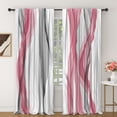 thumbnail image 1 of Lfeey Blackout Curtains for Bedroom and Living Room, Room Darkening Pink Gray Abstract Window Treatment Drapes 63 Inch Long, 2 Panels, 1 of 6
