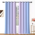 thumbnail image 1 of Lfeey Blackout Curtains for Bedrooms, Thermal Insulated Blocking Light-Blocking Curtains, Gradient Purple, 42x72 inch, 2 Panels, 1 of 7