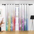 thumbnail image 1 of Lfeey Curtains, Pink White Mixed Gradient Blackout Curtains, Set of 2, 42x84 inches, 1 of 6