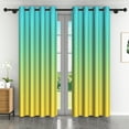 thumbnail image 1 of Lfeey Green and Yellow Blackout Curtains for Bedroom Living Room, Grommet Curtains for Light Blocking, 52x96 Inches, 2 Panels, 1 of 6