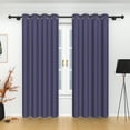 thumbnail image 1 of Lfeey Indoor/Outdoor Blackout Curtains, Grommet Window Curtains for Living Room, Dark Purple, 42 x 72 inch, 2 Panels, 1 of 6