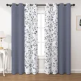 thumbnail image 1 of Lfeey Leaf Print Blackout Curtains, Thermal Insulated Grommet Window Drapes for Bedroom, 52"W x 108"L, 2 Panels, 1 of 7