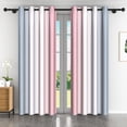 thumbnail image 1 of Lfeey Light Blocking Curtains, Grommet Top Room Darkening, for Kitchen Windows 84 inch length, Pink, 2 Panels, 1 of 6