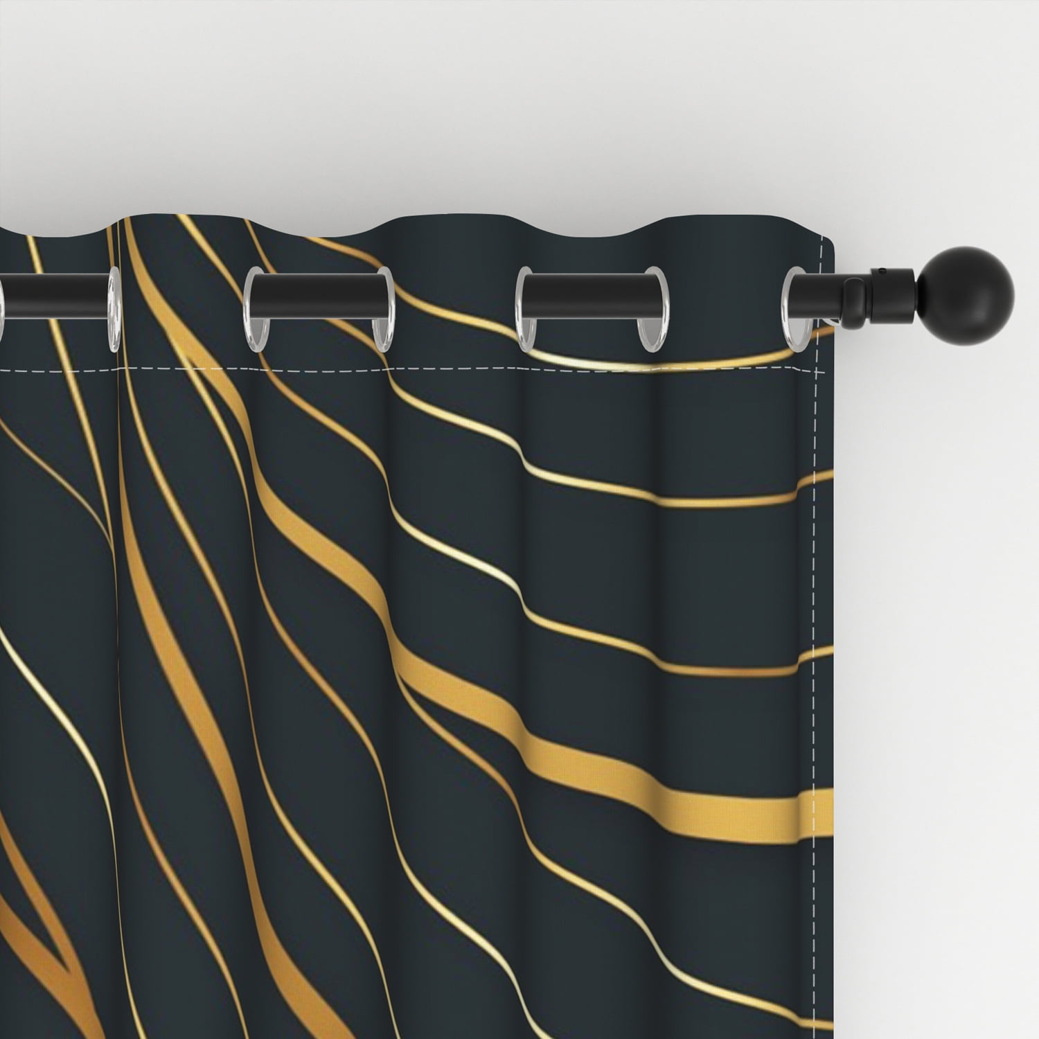 Lfeey Opaque Blackout Curtains for Bedroom, Top Grommet Room Darkening, 84 Inches Long, 2 Pieces