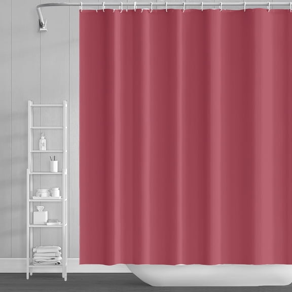 Lfeey Pink Shower Curtain Waterproof Fabric, Bathroom Decorative Curtains with 12 Hooks, 72"x72"