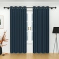thumbnail image 1 of Lfeey Room Darkening Blackout Curtains, W52 x L84 inch, 2 Panels Set, Navy Blue, 1 of 5