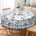 thumbnail image 1 of Lfeey Round Tablecloth, Polyester, Wipeable Oil-Resistant, Floral, 60 inches, 1 of 6