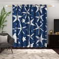 thumbnail image 1 of Lfeey Shell Starfish Cartoon Patterned Blackout Curtains for Children's Bedroom Grommet Curtains, 52x63 inch, Set of 2, 1 of 6