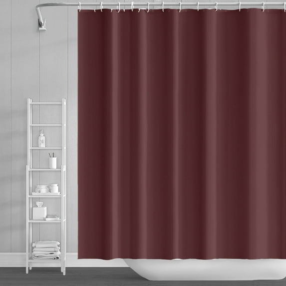 Lfeey Shower Curtain Waterproof Fabric, Bathroom Decorative Curtains with 14 Hooks, Brown, 72"x78"
