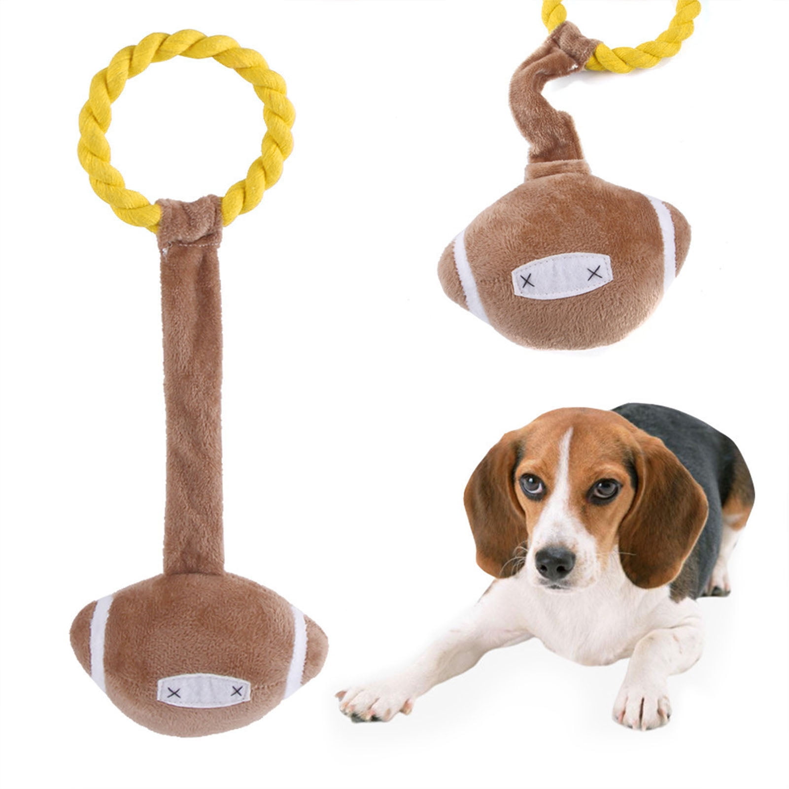 Lffteerr Dog Chewing Toys Dog Squeaky Toys No Stuffing Plush Dogs Chew